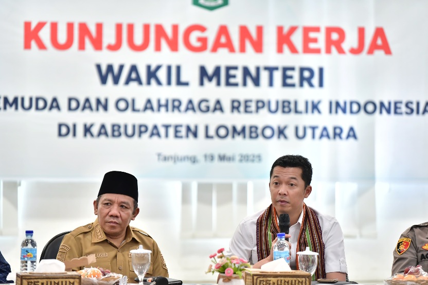 Apresiasi Kunker Wamenpora Taufik, Bupati Lombok Utara Siap Kembangkan Sektor Kepemudaan dan Sport Tourism