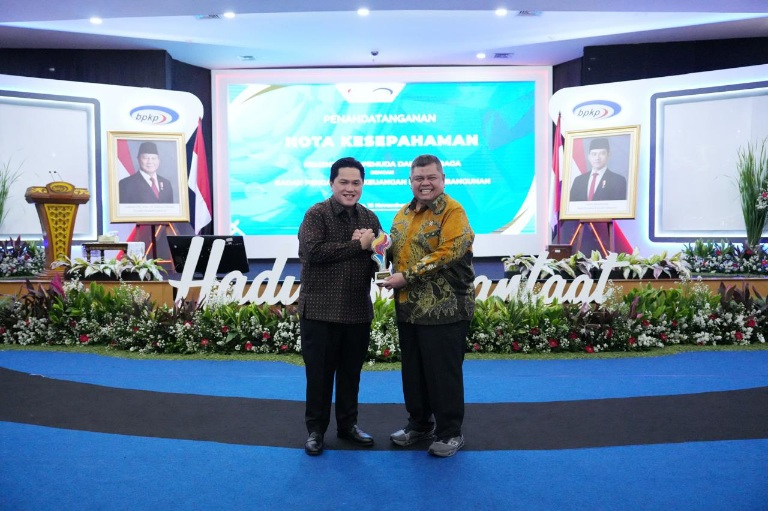 Menpora Erick dan Kepala BPKP Teken Nota Kesepahaman Sinergitas Pelaksanaan Tugas dan Fungsi Pengawasan