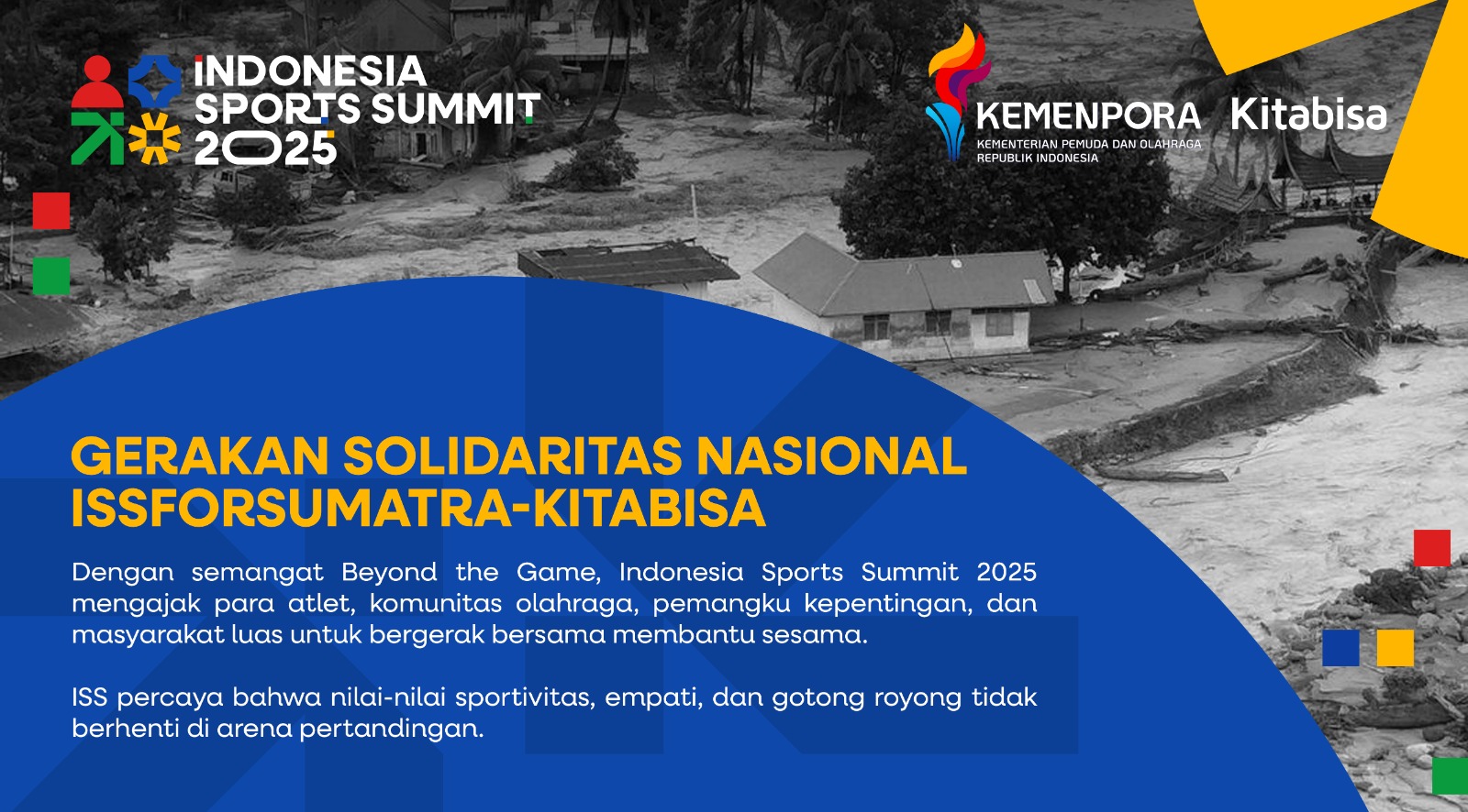 Gandeng Kitabisa.com, Indonesia Sports Summit Inisiasi Solidaritas Nasional untuk Korban Bencana Sumatra