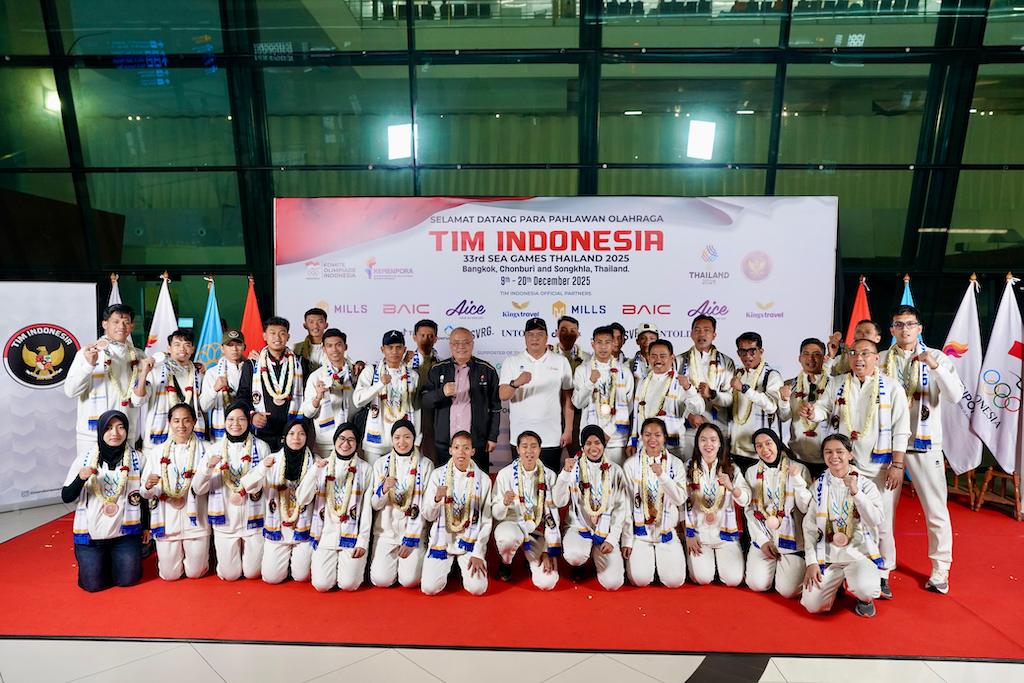 Bertabur Medali, Rombongan Terakhir Kontingen Indonesia Pulang dari SEA Games 2025 Thailand