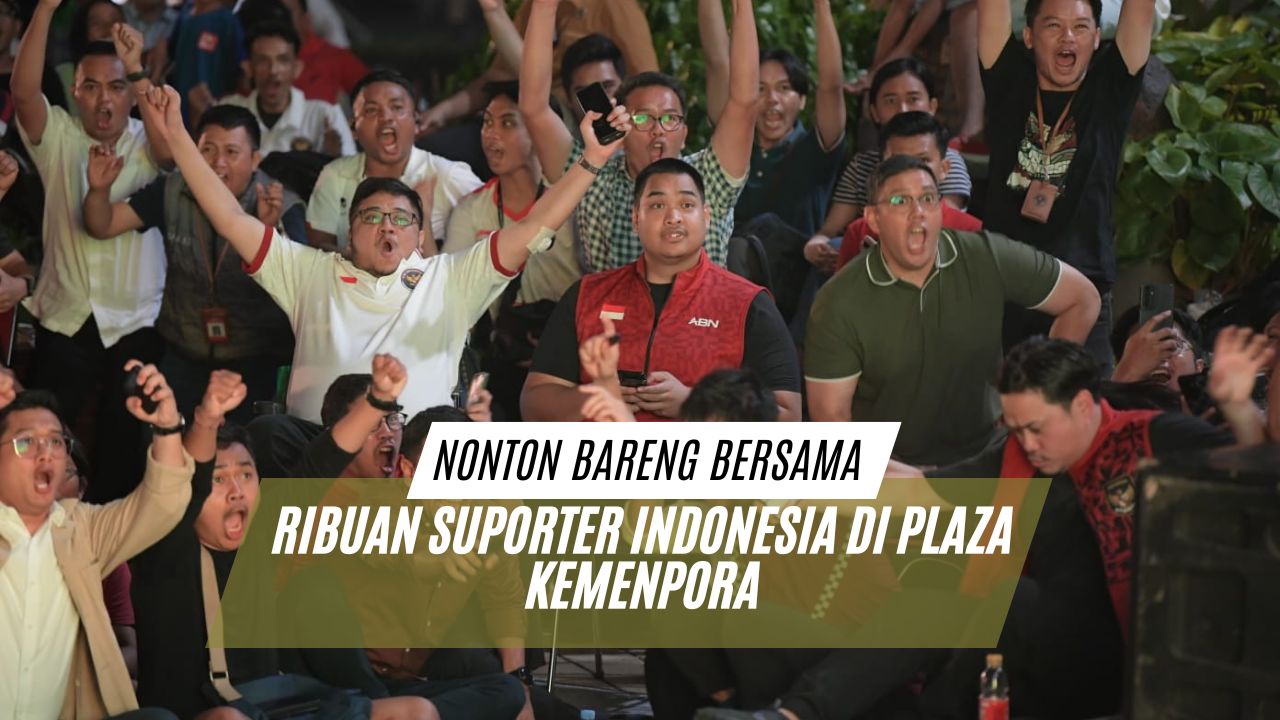 Nonton bareng Timnas U-23 Indonesia vs Irak bersama ribuan suporter Indonesia